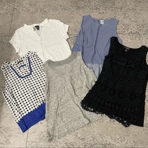 Women's Size Small Mixed Bundle / Spring - Summer Shirts & Tank Tops S
